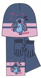 SOUPRAVA ČEPICE,ŠÁLA A RUKAVICE LILO A STITCH