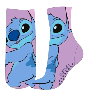 Dívčí kožešinové ponožky Disney Stitch s protiskluzem