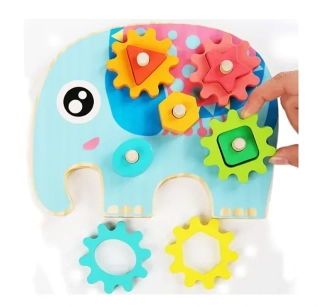 DŘEVĚNÁ HRAČKA MONTESSORI SLON 19,5 CM