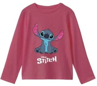 DÍVČÍ TRIČKO LILO A STITCH tmavě růžové