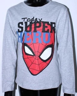 CHLAPECKÉ TRIČKO DLOUHÝ RUKÁV SPIDERMAN šedé
