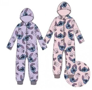 FLÍSOVÝ OVERAL LILO A STITCH růžový