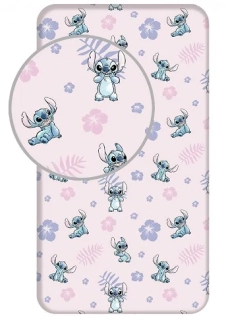 JERRY FABRICS Prostěradlo Lilo and Stitch pink 90/200 cm