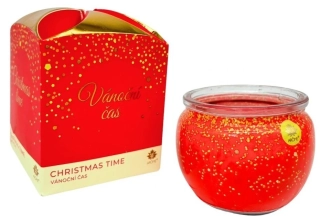 LUXUSNÍ SVÍČKA VE SKLE Vánoční čas 90g