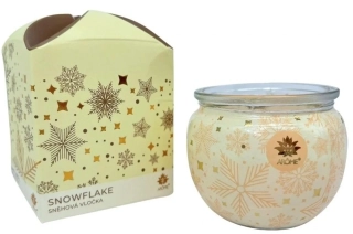 LUXUSNÍ SVÍČKA VE SKLE sněhová vločka 90g