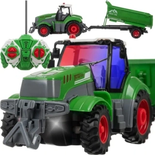 Kruzzel dálkově ovládaný traktor s přívěsem a světly