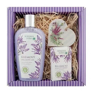 Dárková kosmetická sada levandule srdce