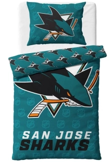 Hokejové povlečení NHL San Jose Sharks Shields 140x200,70x90 cm