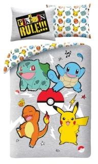 Povlečení z mikrovlákna 140x200 + 70x90 cm - Pokémon Rule