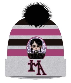 DÍVČÍ ZIMNÍ ČEPICE KULICH Wednesday šedá