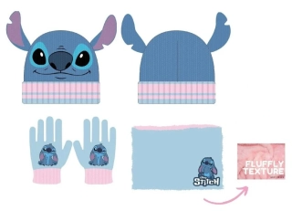 SOUPRAVA ČEPICE,ŠÁLA A RUKAVICE LILO A STITCH