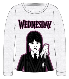 Dívčí tričko Wednesday světle šedé