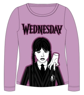 Dívčí tričko Wednesday fialové