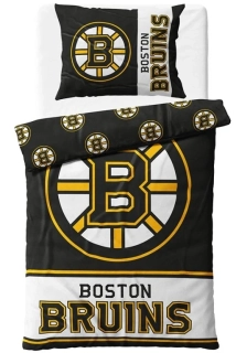 Mikroplyšové povlečení NHL Boston Bruins 140x200/70x90 cm