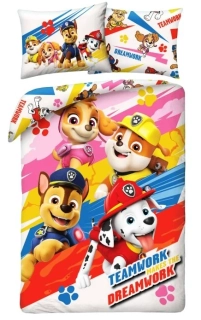 Bavlněné povlečení 140x200 + 70x90 cm - Tlapková Patrola ''Teamwork''