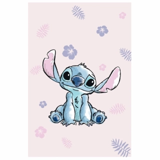 JERRY FABRICS Mikroflanelová deka Lilo a Stitch Pink 100x150 cm