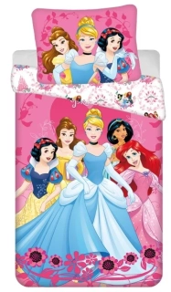 Bavlněné povlečení 140x200 + 70x90 cm - Princezny "Heart"