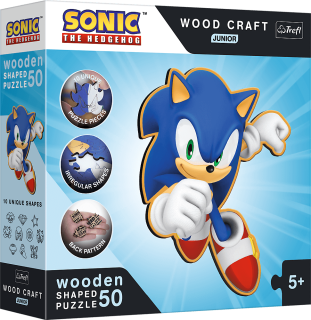 Wood Craft Junior puzzle Chytrý Ježek Sonic 50 dílků