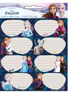 Samolepky jmenovky na sešity Ledové království FROZEN 16ks
