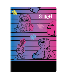 Sešit A5 60 listů Stitch black vzor 3 linka