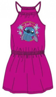 DÍVČÍ ŠATY LILO A STITCH tmavě růžové