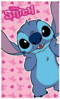 DĚTSKÝ RUČNÍK LILO A STITCH 30x50 cm růžový