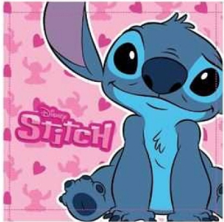 DĚTSKÝ RUČNÍK LILO A STITCH 30x30 cm růžový