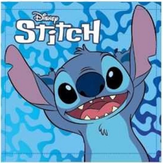 DĚTSKÝ RUČNÍK LILO A STITCH 30x30 cm modrý