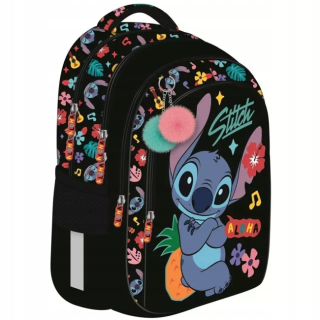 Menší školní/volnočasový batoh STITCH Black Aloha