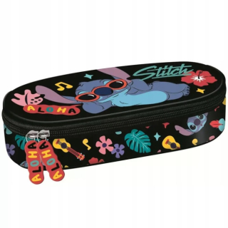 Penál oválný STITCH Black Aloha