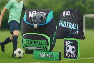 ZVÝHODNĚNÁ ŠKOLNÍ SADA FOOTBALL-aktovka,sáček.penál,pouzdro