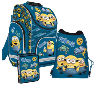 ZVÝHODNĚNÁ ŠKOLNÍ SADA MIMONI aktovka,penál,sáček