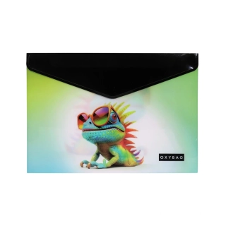 Psaníčko s drukem A5 s tiskem crazy animals chameleon