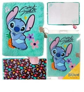 Památník/zápisník s visacím zámkem A5/96 listů STITCH Mint Aloha, linkovaný