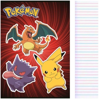 Školní sešit A5 Pokémon linkovaný 4 druhy