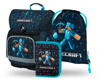 Školní set Ergo Minecraft Blue Axe