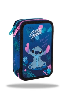 Penál 2 zipy Jumper Lilo a Stitch blue - vybavený