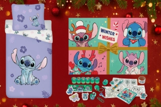 ZVÝHODNĚNÁ SADA POVLEČENÍ A ADVENTNÍ KALENDÁŘ STITCH 
