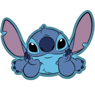 Tvarovaný polštář Disney Stitch modrý mikroplyš 35 cm