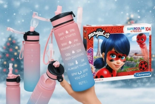 AKČNÍ SADA PUZZLE KOUZELNÁ BERUŠKA,sportovní láhev na vodu 1000ml