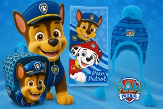 SADA TLAPKOVÁ PATROLA 3 KS OSUŠKA,3D BATOH,ČEPICE