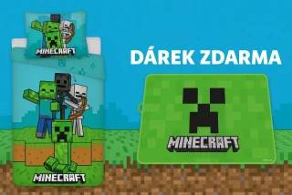 Jerry Fabrics Povlečení Minecraft Mobs here 140x200 70x90+DÁREK