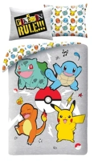 Povlečení z mikrovlákna 140x200 + 70x90 cm - Pokémon Rule