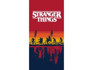 Bavlněná froté osuška 70x140 cm - Stranger Things "Upside Down"-DORUČENÍ DO VÁNOC