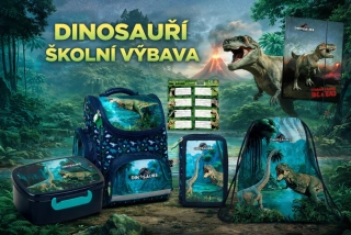 Zvýhodněná školní sada s aktovkou dinosauři 6 KS