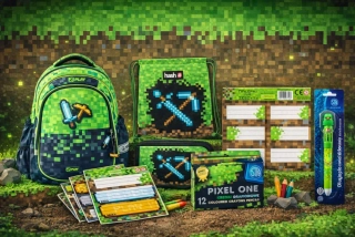 ZVÝHODNĚNÁ ŠKOLNÍ SADA 11KS S BATOHEM PIXEL MINES