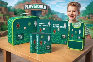 OXYBAG ŠKOLNÍ POTŘEBY PLAYWORD SADA 6KS-kufřík,zástěra,desky na abecedu,desky na číslice,box na sešity A4,A5