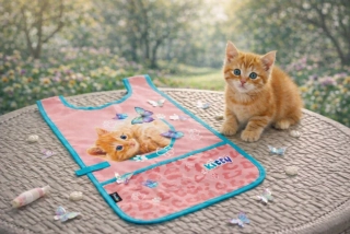 Zástěra pončo Kočka