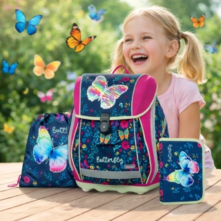 Školní set 3ks PREMIUM LIGHT Motýl 2