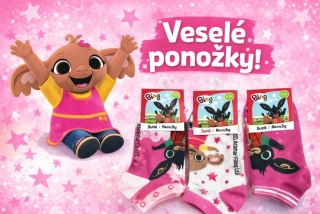 DÍVČÍ KOTNÍČKOVÉ PONOŽKY KRÁLÍČEK BING